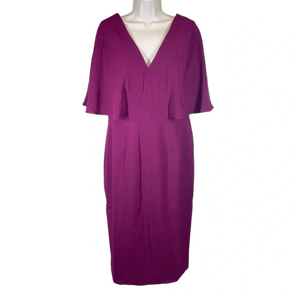 Dress the Population Louisa Butterfly Sleeve Cocktail Dress size large NEW - Picture 2 of 14